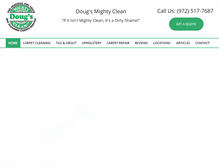 Tablet Screenshot of dougsmightyclean.com